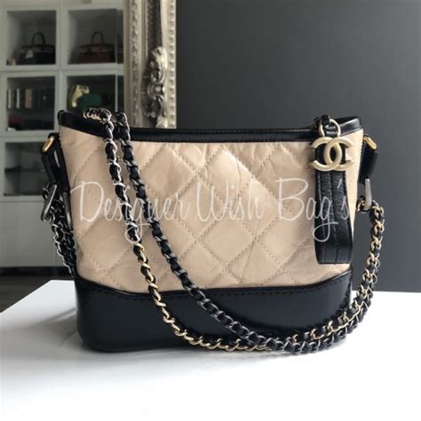 chanel gabrielle beige and black|chanel gabrielle purse bag.